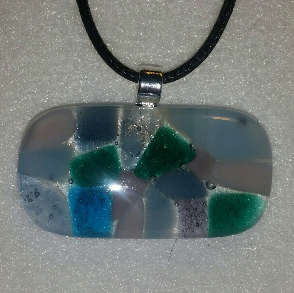 Fused glass pendant